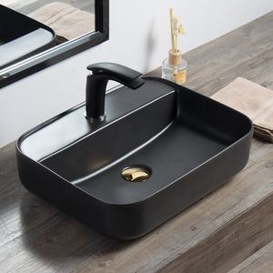 Salle de bain Lavamanos Vanity <span class=keywords><strong>Vasque</strong></span> Sanitaire Évier Carré Céramique Comptoir Art Lavabo - Product Image 4