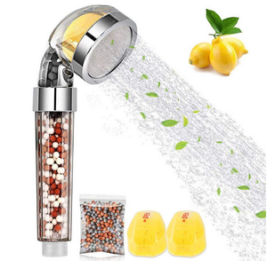 Cabezal de <span class=keywords><strong>ducha</strong></span> <span class=keywords><strong>con</strong></span> <span class=keywords><strong>filtro</strong></span> de vitamina C, <span class=keywords><strong>con</strong></span> manguera de mano, alta presión, iónico, suavizante de agua dura - Product Image 1