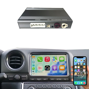 Interface multimédia intelligente sans fil <span class=keywords><strong>Apple</strong></span> CarPlay et Android Auto pour GTR R35 2010-2019, autoradio, lecteur, navigation, tableau de bord, 1 an - Product Image 1