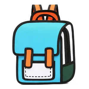 Haute qualité 2d garçons filles dessin animé école sac à dos Oem imprimé sacs d'école