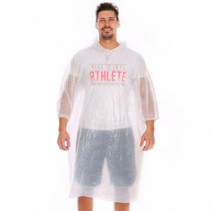 Poncho de pluie transparent jetable, imperméable à capuche épaissi pour l'alpinisme, les concerts, les voyages en plein air et les activités nautiques - Product Image 4