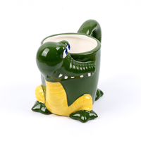 Tasses à café au lait créatives et mignonnes faites à la main, fabrication personnalisée, tasse en forme d'animal 3D, tasse en forme de crocodile