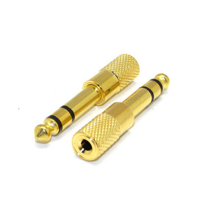 Gold Plated 6.5mm Male To 3.5mm Female Audio <b>Adapter</b> <b>Plug</b> Connector For Microphone Guitar Amp Stereo - Product Image 2