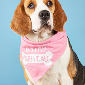 Bandana personnalisée pour chien, en polyester imprimé, confortable, triangle, cadeau de fête d'anniversaire - Product Image 2