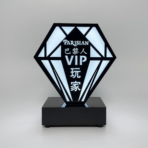 Type <b>Light</b> LED Illuminated <b>Sign</b> Rectangular Seven Colors VIP Reservation Nightclub Bar Atmosphere Props Easy Installation - Product Image 4