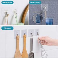 Crochets muraux adhésifs multifonctionnels, crochet adhésif sans clou, crochet adhésif robuste pour l'organisation de la cuisine