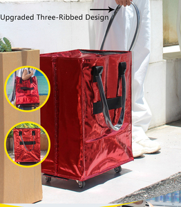 Grand sac <span class=keywords><strong>à</strong></span> roulettes imperméable avec roues, chariot de supermarché, sac épaissi, sac pliable tissé, sac <span class=keywords><strong>à</strong></span> roulettes - Product Image 2