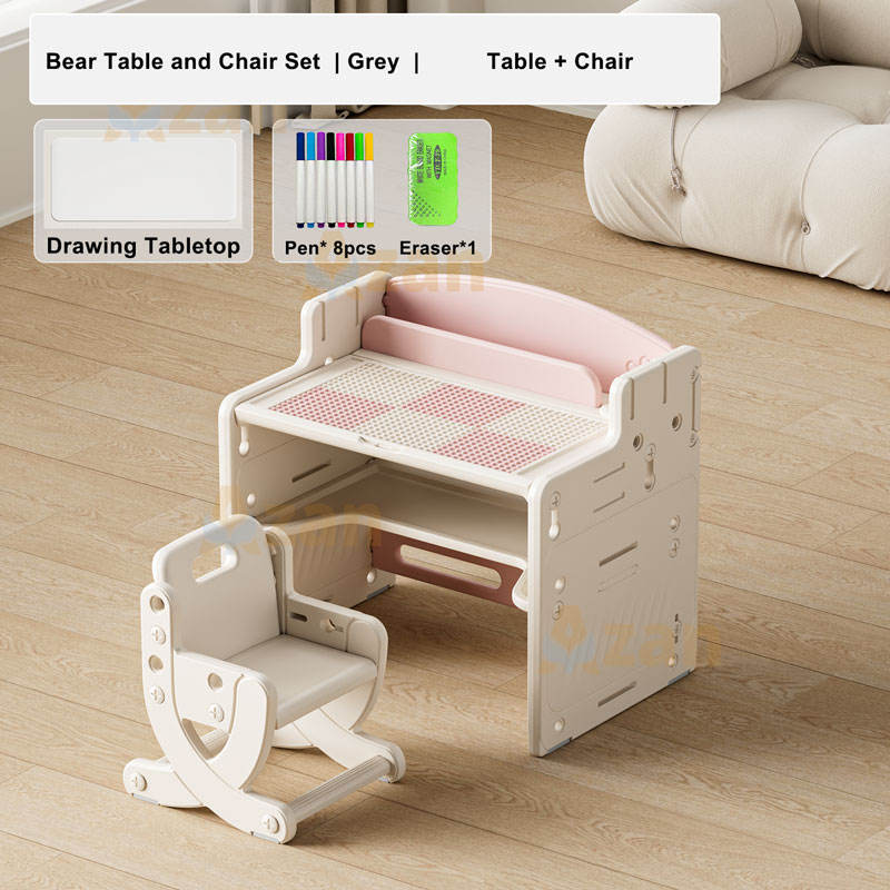 Pink-Table et chaise