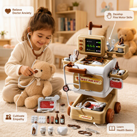 Juego de 28 Piezas de Juguete de Doctor para Niños, Carrito Médico con Luz y Sonido, Juego de Imitación Educativo, Juego de Roles de Hospital, Juguete de Clínica para Niños, Regalo