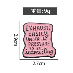 Drôle disant <span class=keywords><strong>proverbe</strong></span> sensibilisation à la santé émotionnelle soins broches émail épinglette pour vêtements collier métal artisanat Badge bijoux - Product Image 5