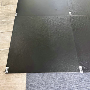 Azulejos de piedra pizarra antideslizantes modernos <span class=keywords><strong>24x24</strong></span> 600x600mm Estructura mate súper negra Uso interior de madera-para pisos Apartamentos Country - Product Image 3