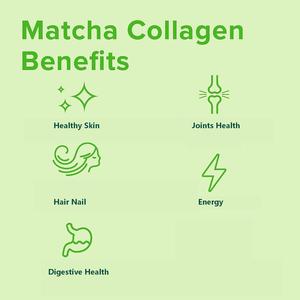 Poudre de peptides de collagène marin Matcha OEM, formule multi-bénéfices premium pour l'énergie, l'immunité, la peau, les cheveux, les ongles, les articulations, 100g en vrac - Product Image 4