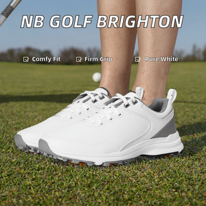 Zapatos de Golf para Mujer Brighton V2 Blanco/Gris con Suela de Goma, Talla 9 Ancha - Product Image 2