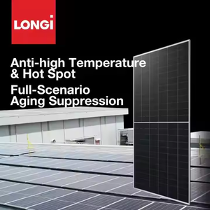 แผงโซลาร์เซลล์แบบสองหน้า Longi Himo X10 กำลังสูง 660W-670W เทคโนโลยี HPBC 2.0 แบบ N-Type Half Cell โมดูลไฟฟ้าโซลาร์เซลล์แบบพาเลท H - Product Image 2