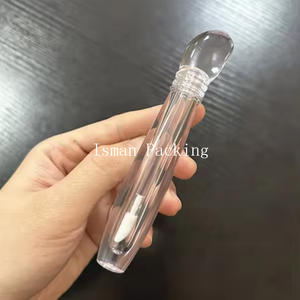 ISMAN 2,5 ml – Tube de brillant à lèvres unique en forme de diamant de cristal, transparent, en forme de pierre précieuse, vide, emballage cosmétique, logo personnalisé - Product Image 3