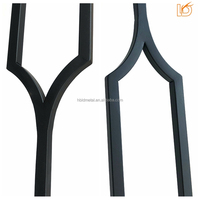 Escaliers en fer forgé noir mat personnalisé de haute qualité en gros broche pour rampe d'escalier intérieur