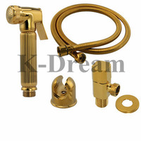 Robinet de bidet auto-nettoyant en laiton plaqué or de style européen KD-03BS Grace avec décoration en relief