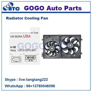 VW बोरा OEM 1J0121207LB41 के लिए 12v DC कार रेडिएटर A/C कूलिंग फैन मोटर