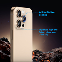 Protection d'objectif d'appareil photo en alliage de titane transparent anti-rayures 9H de haute qualité OEM pour IP 17 17 Pro Max