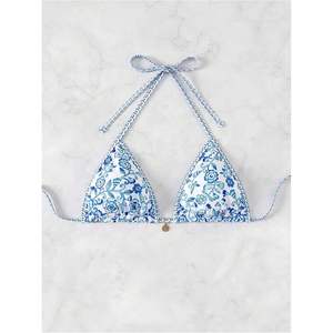 Haut de bikini triangle personnalisé pour femme, imprimé numérique, dos croisé, rembourrage amovible, maillot de bain - Product Image 1