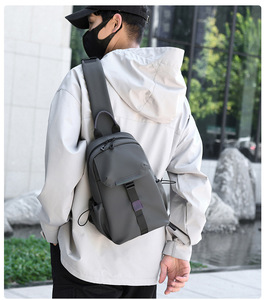Korean Fashion Sports Phone Waist Bag Casual Versatile Color-Block <b>Chest</b> Single Shoulder Crossbody Waterproof - Product Image 6