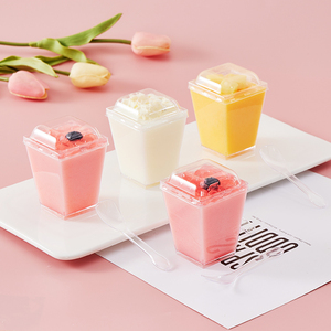 Tùy chỉnh dùng một lần vuông rõ ràng 5 oz món tráng miệng ly phân hủy sinh học container cho món tráng miệng ly - Product Image 5