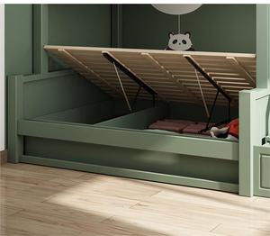 Giường tầng trẻ em bằng gỗ thông tiết kiệm không gian có cầu trượt và cầu thang - Product Image 5