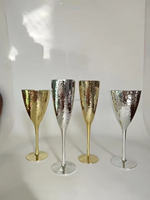 Verres à vin bleu ciel en cristal pour flûtes 500-1000ml, écologiques, durables, design moderne, logo personnalisé pour mariage et fête