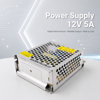 Alimentation à découpage 12V 5A, transformateur AC 110V/220V vers DC 12V 60W pour bande LED et caméra de vidéosurveillance