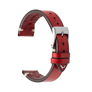 Pour la meilleure vente doux multicolore italien en cuir cousu à la main Beige mode 20mm beau bracelet de montre - Product Image 5