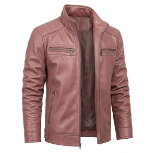 Veste d'hiver décontractée pour homme en coton enduit, écologique, avec col montant et fermeture éclair sur les poches avant, idéale pour le quotidien - Vente en gros - Product Image 1