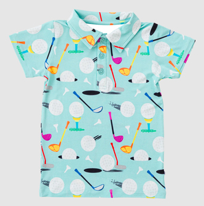 Nouveau Style été à manches courtes balle de Golf vert imprimé haut pour bébé <span class=keywords><strong>garçon</strong></span> haut Boutique vêtements en gros - Product Image 1