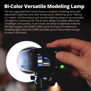 Flash de studio <span class=keywords><strong>Godox</strong></span> <span class=keywords><strong>AD200pro</strong></span> II 2.4G TTL 1/8000 HSS pour photographie en extérieur, lampe de poche avec batterie au lithium 2900mAh - Product Image 4