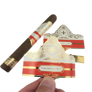 Chất Lượng Cao Tùy Chỉnh Cá Nhân In Vàng Lá Dập Nổi Dính Dán Cigar Ban Nhạc Bao Bì Cigar Nhẫn - Product Image 5