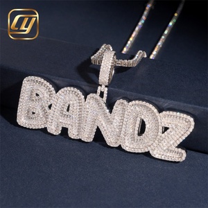 Colgante CHOYUE de Plata de Ley 925 con Diamantes Cultivados en Laboratorio, Joyería Hip Hop Personalizada, Colgante con Letra de Diamantes Cultivados en Laboratorio para Hombre - Product Image 2
