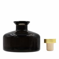 Flacon en verre diffuseur cylindrique CWM pour huiles essentielles – Personnalisable 100ml, 150ml, 200ml – Couleurs noir mat – Emballage pour parfums et huiles aromatiques givrées