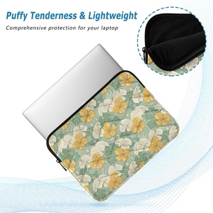 Funda Protectora para Portátil de 14-15 Pulgadas, Diseño Floral Hawaiano, Interior Acolchado, Exterior Tipo Bolso para Computadora - Product Image 5
