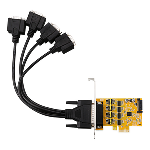 Tarjeta serie <span class=keywords><strong>PCI</strong></span> <span class=keywords><strong>Express</strong></span> de 4 puertos RS232 DB9 () con fuentes de salida de alimentación de 5V o 12V - Product Image 1