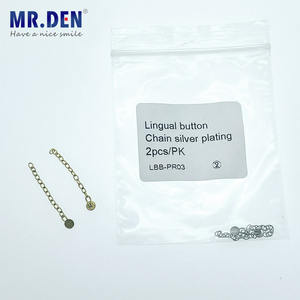 MRDEN OEM Dental <span class=keywords><strong>Quirúrgico</strong></span> Acero Inoxidable Oro/Plata Lingual <span class=keywords><strong>Botón</strong></span> con Cadena para <span class=keywords><strong>Ortodoncia</strong></span> Oral Accesorio Materiales - Product Image 6