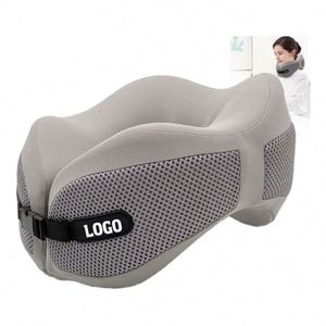 Promo Business Logo Gift Portable <b>Memory</b> Foam U-Shaped Ergonomic Breathable Soft Neck Wrap Support Travel <b>Pillow</b> - Product Image 1
