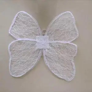 2019 new coming kids fairy party double gauze lace butterfly wings for party halloween decoration