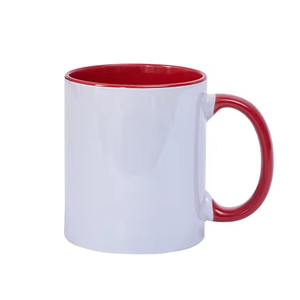 Tasses à café en céramique personnalisées les plus populaires de 11 oz, vierges pour sublimation, avec intérieur et anse colorés - Product Image 5