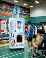 Kiosque à crème glacée molle à refroidissement par air, haute performance, avec distributeurs de garnitures sèches et humides