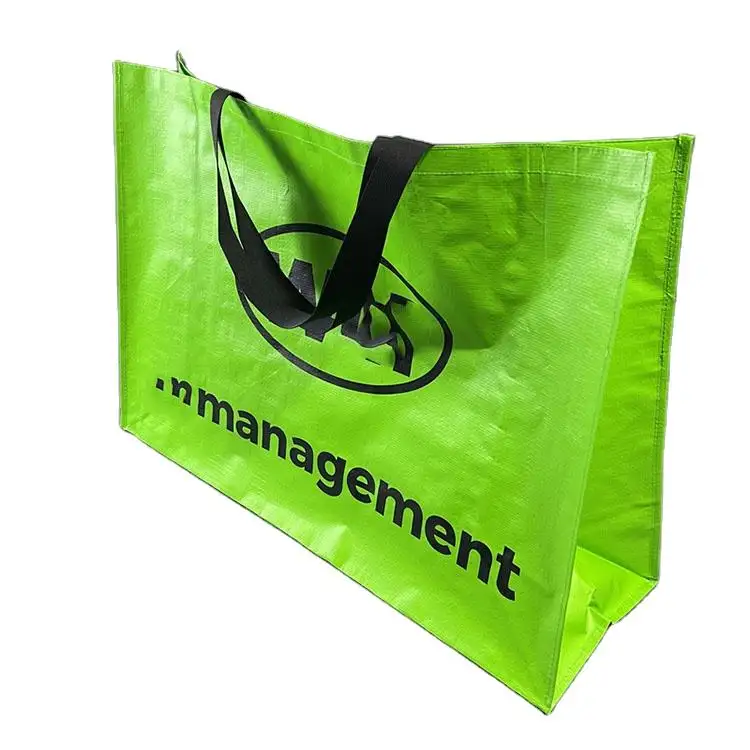 Extra Large Reusable Loop Handle PP Woven Shopping Bag for Grocery Extra Roomy Storage Solution