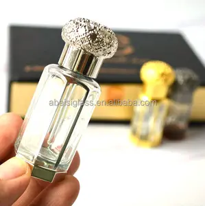 Nuovo Design vetro fantasia arabo 3ml 6ml alto Attar Oud olio profumo bottiglia di Tola con tappo Zamak