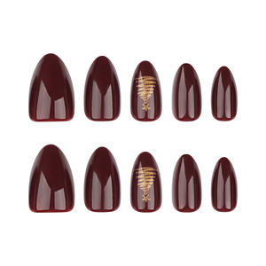 Vente chaude de haute qualité 30 pièces arbre de noël thème cerise <span class=keywords><strong>rouge</strong></span> faux ongles prêt à l'emploi <span class=keywords><strong>manucure</strong></span> courte - Product Image 4