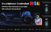Bande lumineuse LED LANSEKO 10 en 1 RVB facile à installer avec chasse à la musique par APP Control RGB Symphony Color pour les lumières LED de voiture