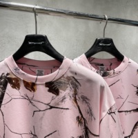 T-shirt à manches courtes pour homme personnalisé, T-shirt uni surdimensionné lourd, T-shirt noir à motif de feuille, haut décontracté de sport pour homme