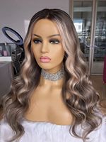 Peluca frontal de encaje HD 13x4 con ondas corporales rubias ombré, pre-arrancada, con línea de cabello natural, 100% cabello humano Remy para mujer, venta al por mayor