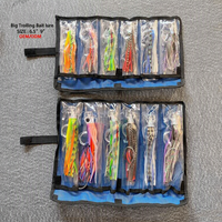 Umpan Pancing Big Game 25cm 9 inci Rigged Marlin Tuna Mahi Durado Wahoo Octopus Skirted Resin Head Trolling Lure